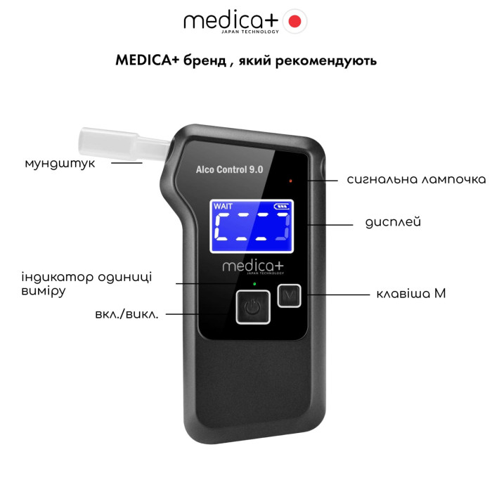 Алкотестер MEDICA+ Электрохимический AlcoControl 9.0 PRO (Япония) фото № 6