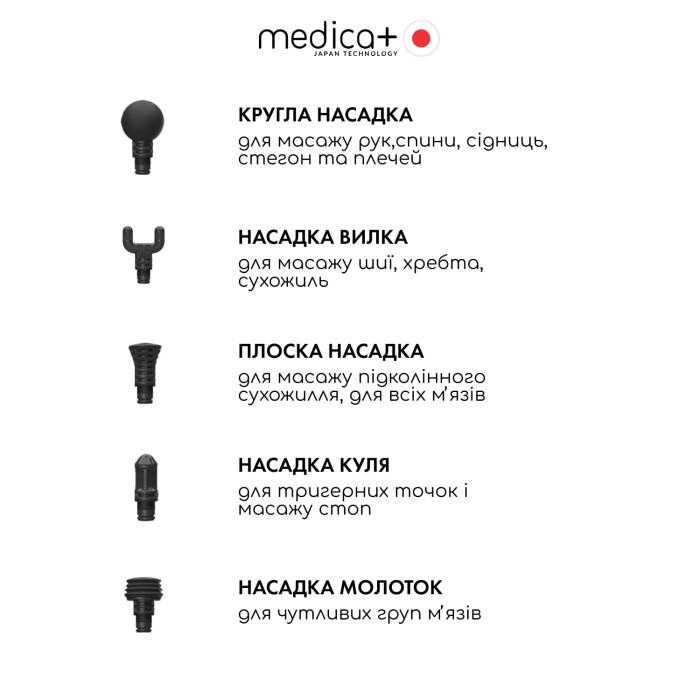 Перкуссионный ручной массажер MEDICA+ MASSHAND PRO 6.0 (Япония) фото № 2