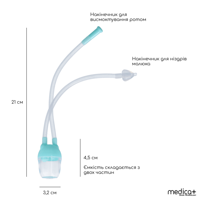 Механический назальный аспиратор MEDICA+ Nose Cleaner 2.0 фото № 3