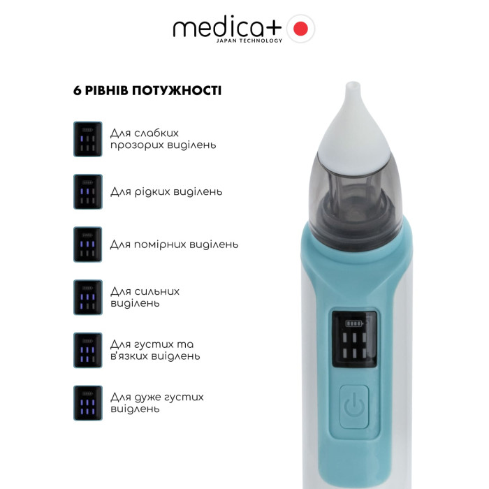 Назальний аспіратор Medica+ NOSE CLEANER 6.0 Blue фото № 2