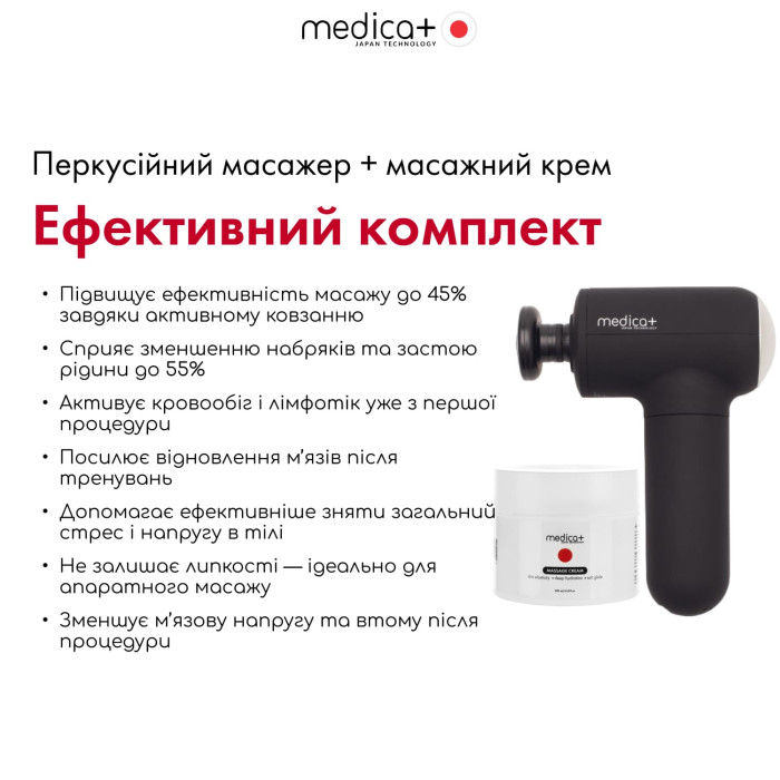 Перкуссионный ручной массажер для тела и мышц Medica+ MassHand Pro 4.0 (Япония)  фото № 11