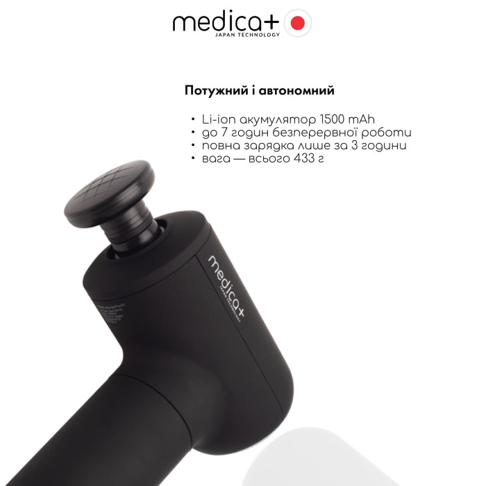 Перкуссионный ручной массажер для тела и мышц Medica+ MassHand Pro 4.0 (Япония)  фото № 9