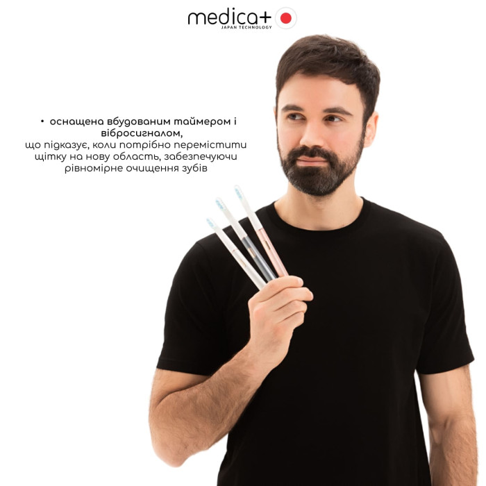 Отбеливающая звуковая зубная щетка MEDICA+ LUX 10ХN Portable Rose Gold (Japan) фото № 3