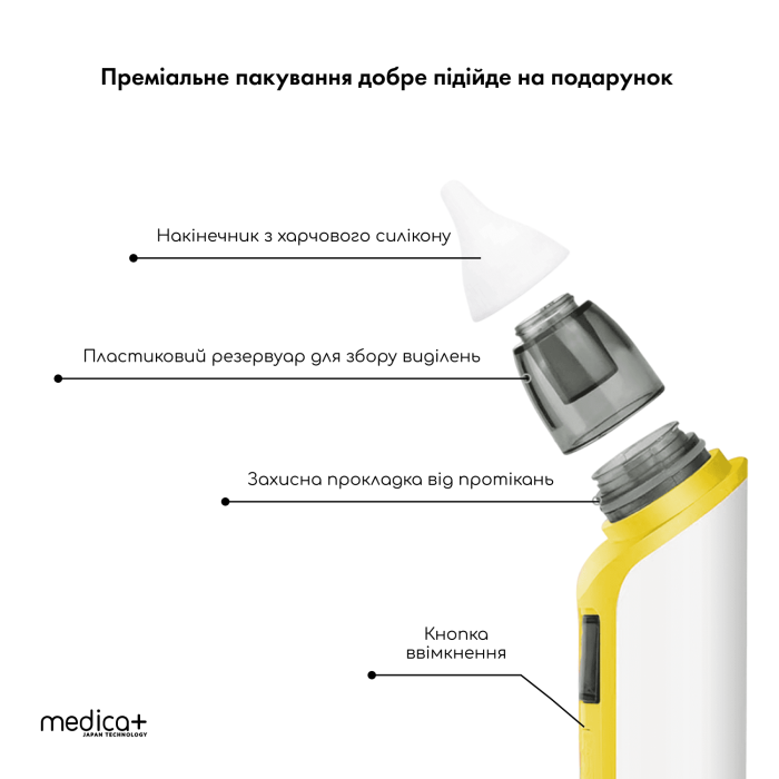 Назальный аспиратор Medica+ NOSE CLEANER 6.0 Yellow фото № 14