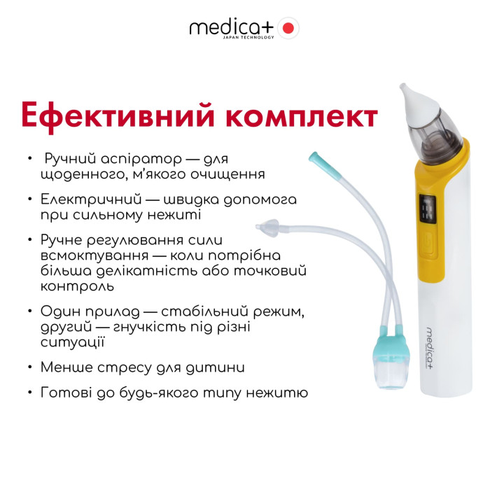 Назальний аспіратор Medica+ NOSE CLEANER 6.0 Yellow фото № 12