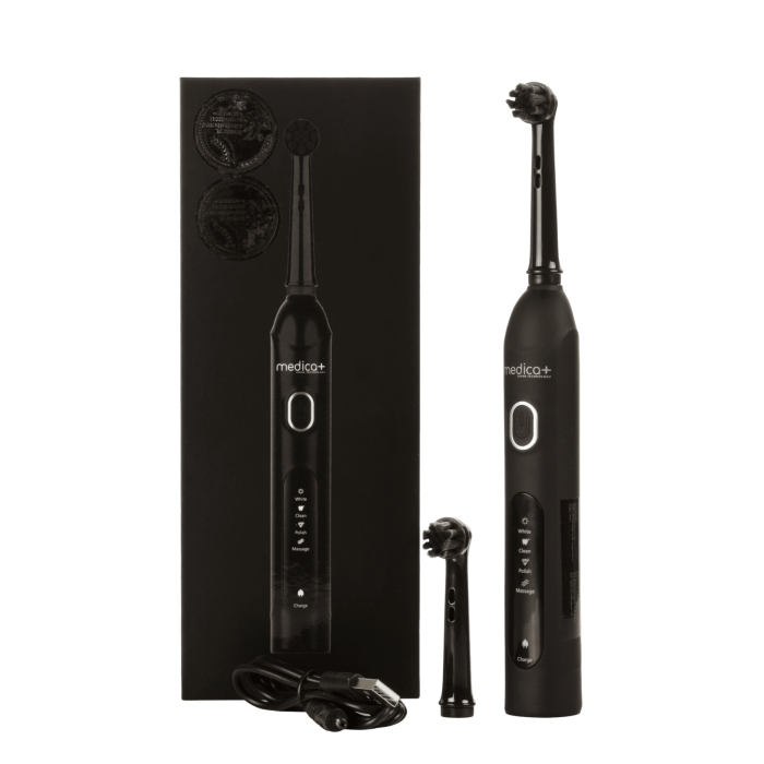 Роторна електрична зубна щітка Medica+ ProBrush XO Сarbon (Black) фото № 12