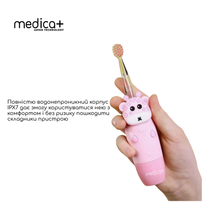 Детская зубная щетка Medica+ KidsBrush 2.0 Pink + Насадки (6 шт) фото № 4