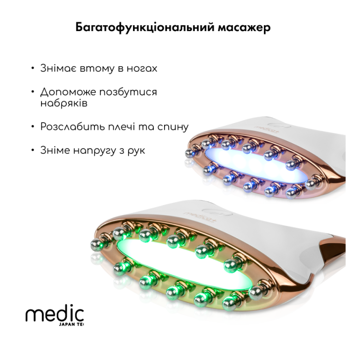 Набір мікрострумового RF Lifting масажера для обличчя Skin Lifting 7.0 White + Мікрострумовий ліфтинг Medica+ Skin Lifting 5.0 фото № 11