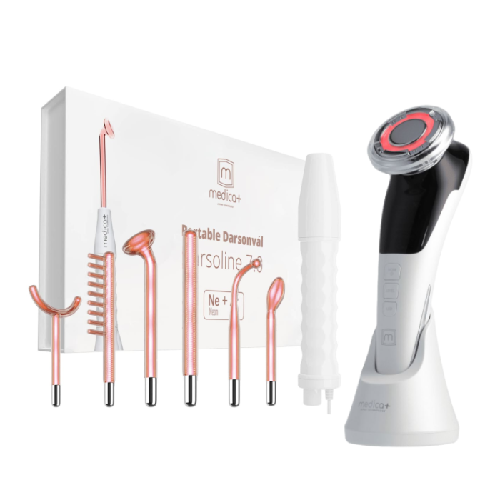 Набір Портативний дарсонваль Medica+ Darsoline 7.0 + Мікрострумовий RF Lifting Масажер для обличчя Skin Lifting 7.0 White