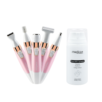 Набор Триммер Електростанок 5в1 Medica+ G-Trimmer 5v1 + Флюид после эпиляции Medica+ Fluid after Epilation