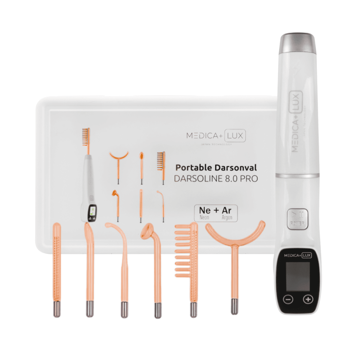 Набор Аппарат Дарсонваль Lux Darsoline 8.0 + Антибактериальная суспензия Antibacterial suspension + Успокаивающая маска Soothing Mask фото № 8