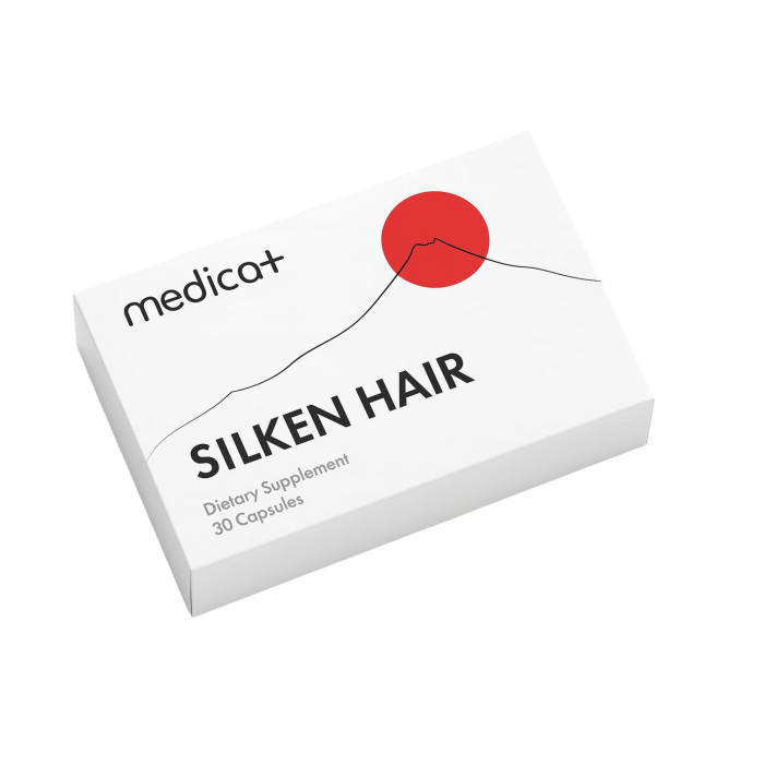 Диетическая добавка MEDICA+ Silken Hair против выпадения волос (30 капс)
