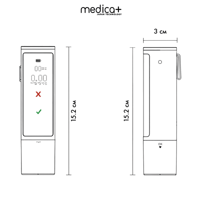 Алкотестер электрохимический MEDICA+ AlcoControl 10.0 PRO фото № 4