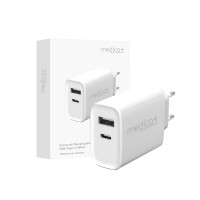 Блок универсальный подзарядный 2в1 MEDICA+ USB/Type-C (White)