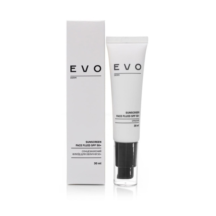 EVO derm Солнцезащитный флюид для лица SPF 50+, 30 мл.