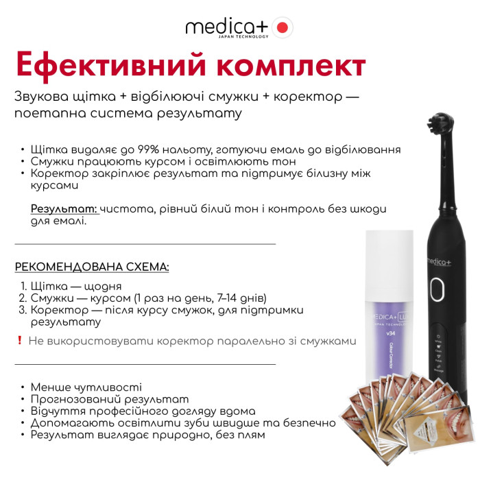 Електрична зубна щітка MEDICA+ ProBrush XO Сarbon (Black) + 6 змінних насадок фото № 8