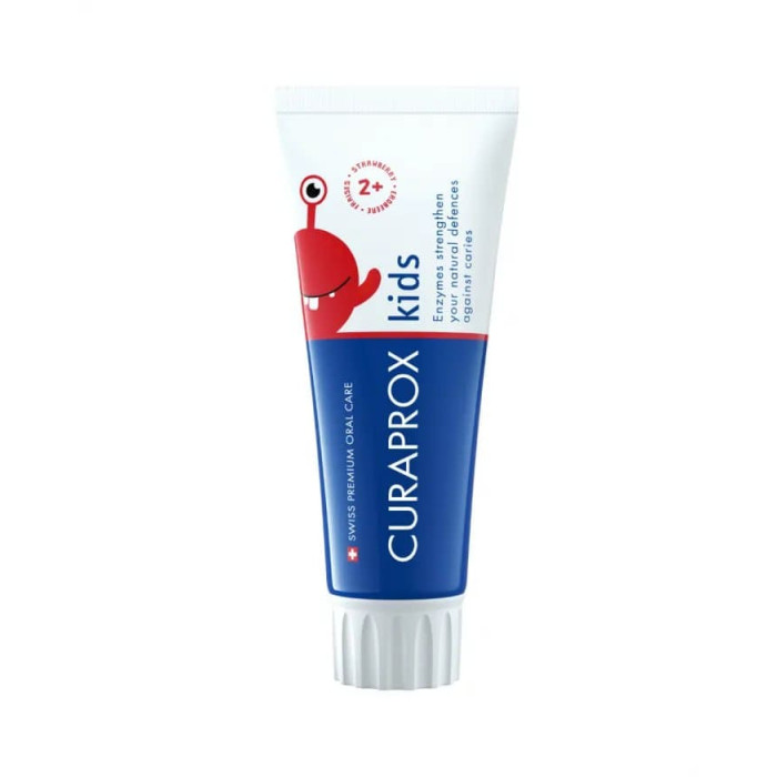 Зубная паста детская Curaprox Kids 2+ (клубника), 60 мл