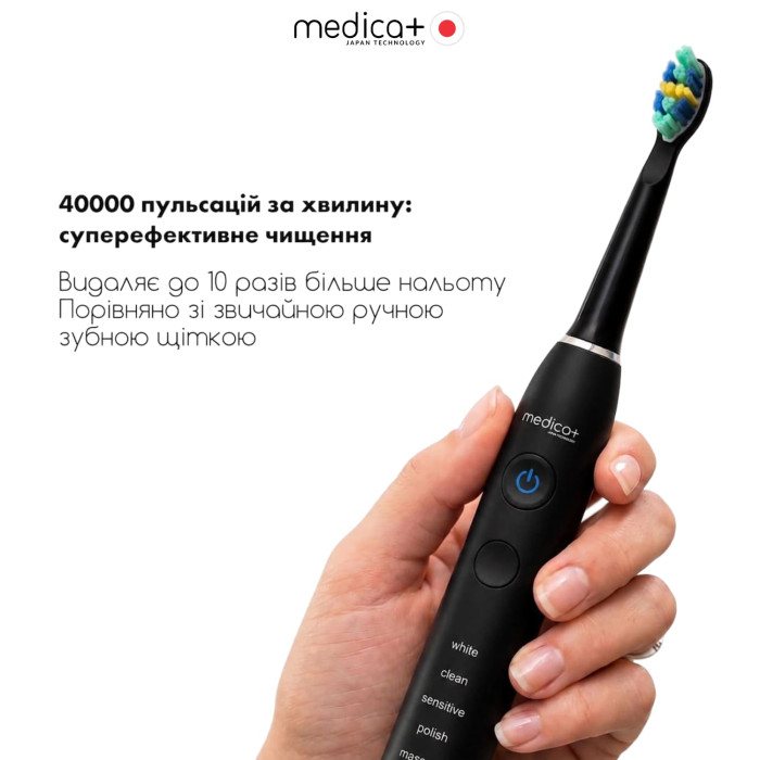 Ультразвукова зубна щітка MEDICA+ PROBRUSH 8.0 Black фото № 5