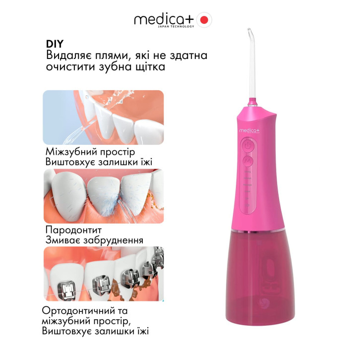 Портативний іригатор MEDICA+ WaterPuls 8.0 Fuchsia фото № 6