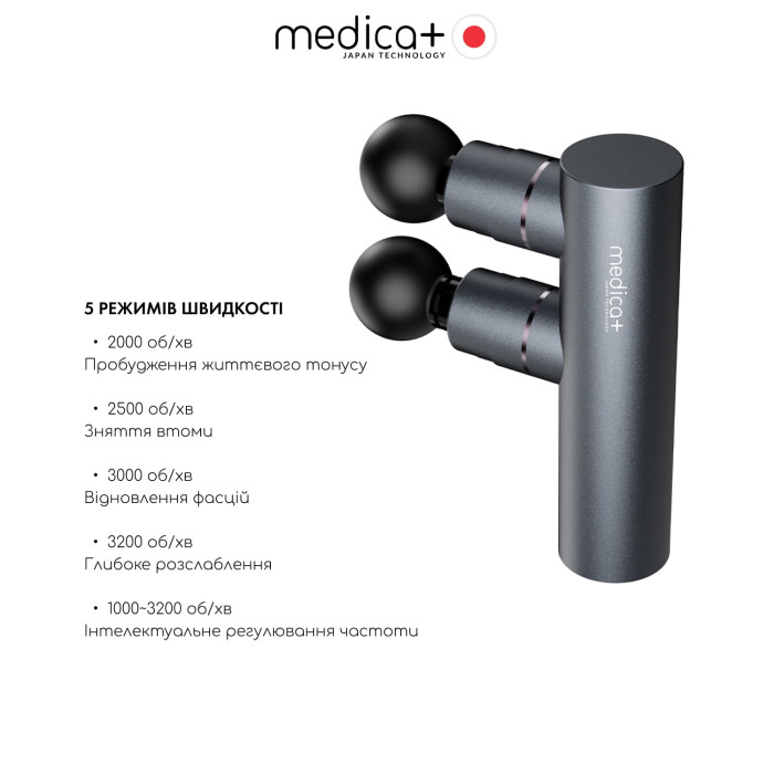 Перкусійний масажер MEDICA+ MassHand Pro 2Х (Japan) фото № 2