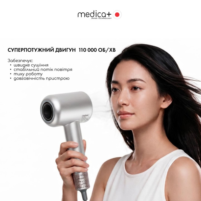 Фен для волосся MEDICA+ AIR-ZEN 2.0 Silver фото № 1