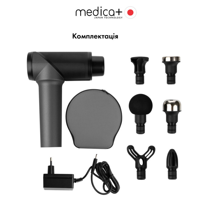 Перкусійний ручний масажер для тіла і м'язів Medica+ MassHand Pro 5.0 фото № 10