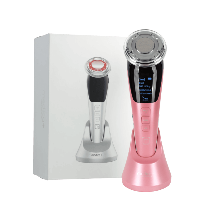 Мікрострумовий RF Lifting Масажер для обличчя Skin Lifting 7.0 Pink - EMS, LED фото № 14
