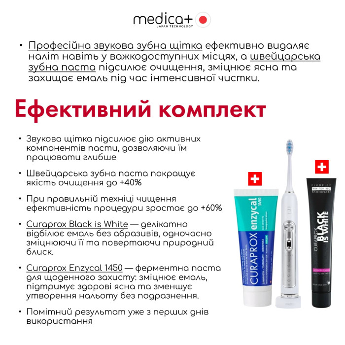 УЛЬТРАЗВУКОВАЯ ЗУБНАЯ ЩЕТКА MEDICA+ PROBRUSH 9.0 (ULTASONIC) WHITE+ НАСАДКИ WHITE (6 ШТУК) (ЯПОНИЯ) фото № 10